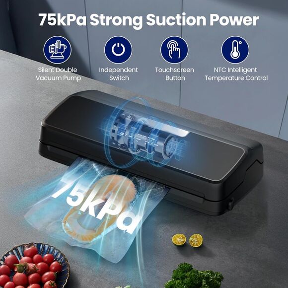 Vacuum Sealer Machine, 7-in-1 Vacuum Sealer for Food with Built-in Cutter - Picture 7 of 7